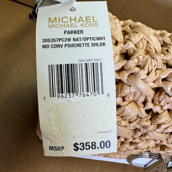 Michael Kors Parker Medium Convertible Pouchette Shoulder Bag - Picture 9 of 9